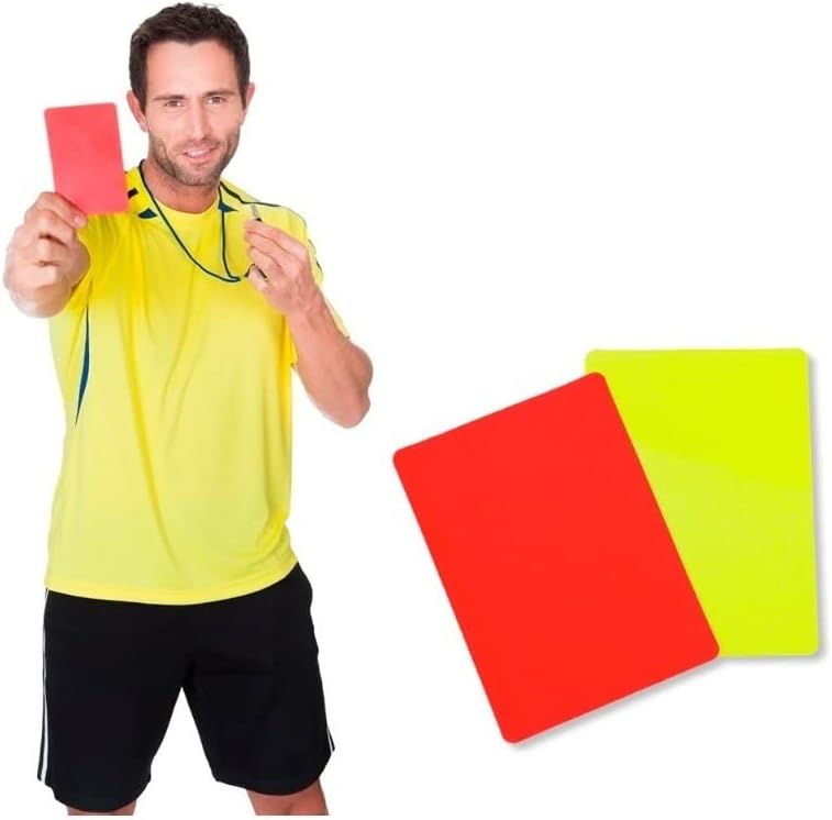 Cartão De Árbitro Juiz De Futebol Amarelo E Vermelho