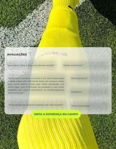 Prosocks Armor Meião Cortado Futebol Profissional com Compressão Sem Pé Tamanho Único 38-45