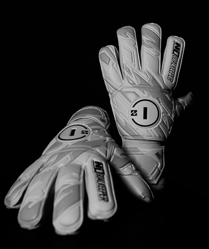 Luva de Goleiro Campo e Society Semi Profissional N1 Starter Cor:White, Tamanho:7|B0FG9VH8TT